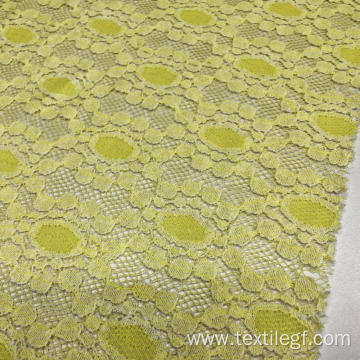 Lace Knitting Fabric (Yellow)